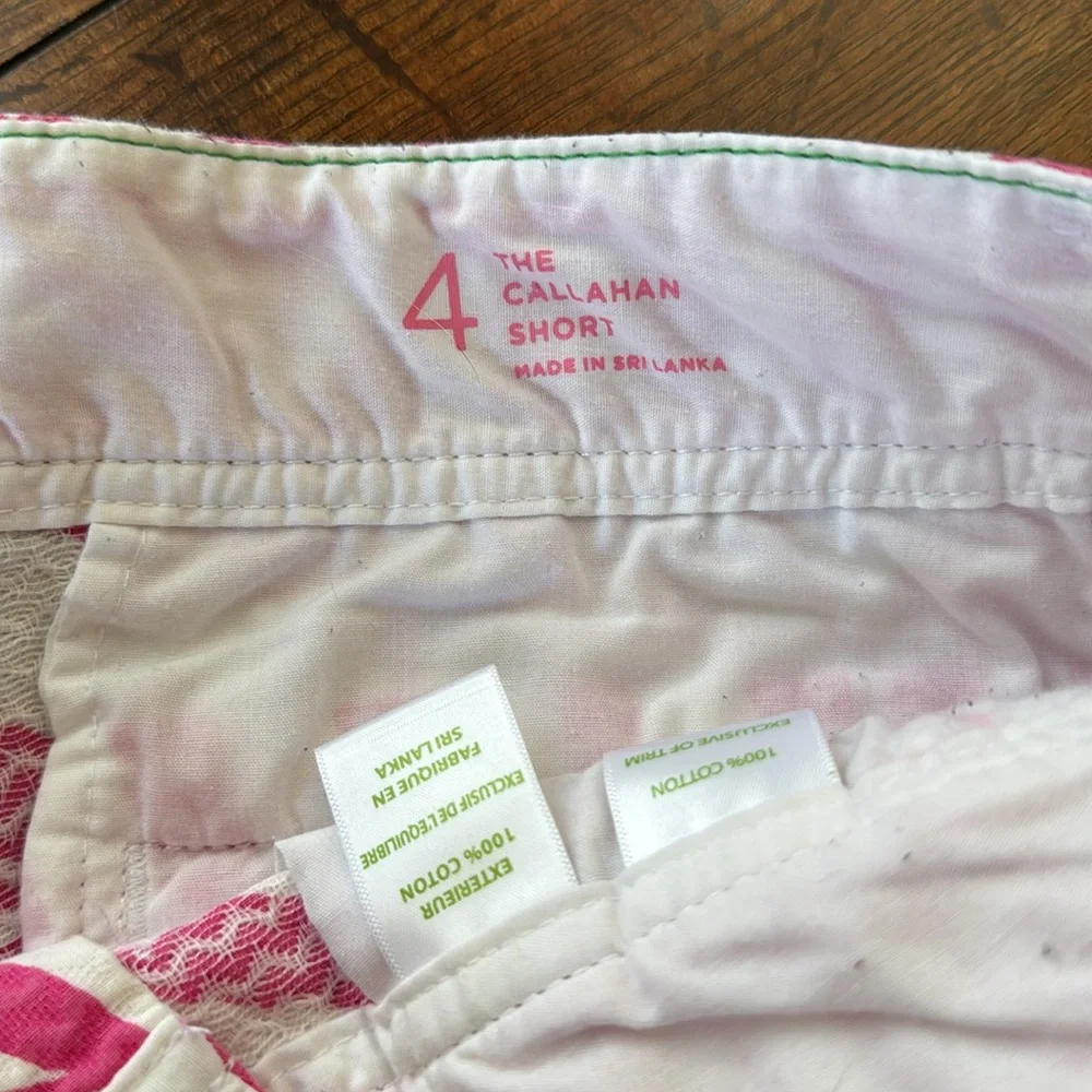 Pink and White Patterned Women's Shorts